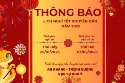 Thông báo nghỉ Tết nguyên đán 2025
